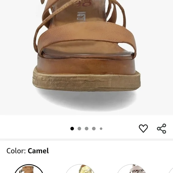 A.S.98 Women's Brown Strappy Platform Sandals - Picture 3 of 4